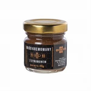 Miód kremowany z cynamonem 40g zestaw 10 sztuk